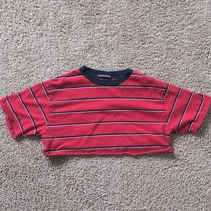 Brandy Melville Cropped Striped Tee